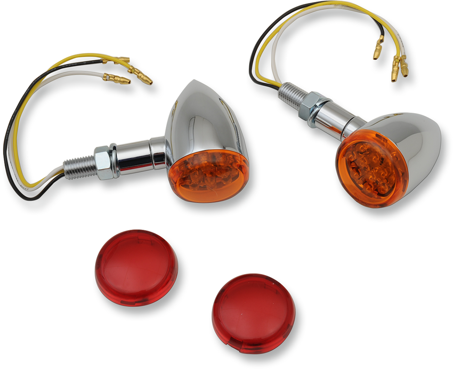 2040-1959 - DRAG SPECIALTIES LED Marker Lights - Chrome/Amber or Red 20-6390A/RIQ