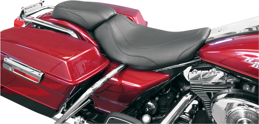 0801-0435 - MUSTANG Seat - Tripper* Solo - without Backrest - Stitched - Black - Road King 76350