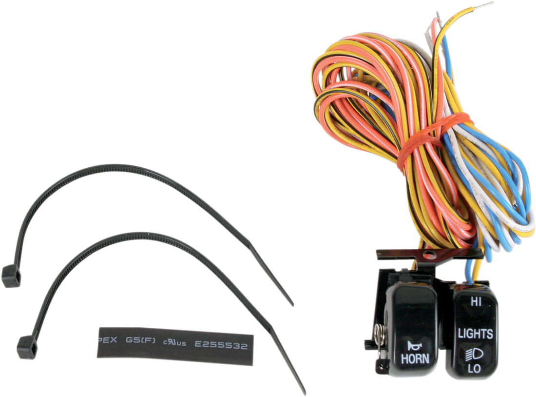 2106-0086 - DRAG SPECIALTIES Switch Kit - Dimmer/Horn - Black H18-0333B-H