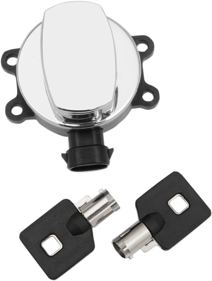 thumbnail image 2 of V-Twin Chrome Ignition Switch Hinge For Harley Shovelhead 1973-1984 – 32-0480 2 of 3