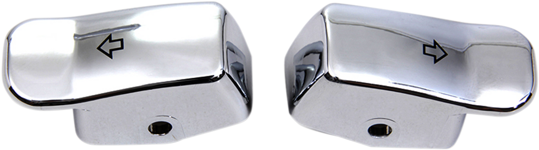 2106-0359 - DRAG SPECIALTIES Turn Signal Switch Extension Caps - '11-'17 - Chrome 77447C
