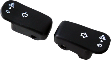 2106-0364 - DRAG SPECIALTIES Turn Signal Switch Extension Caps - '96+ - Black 77448