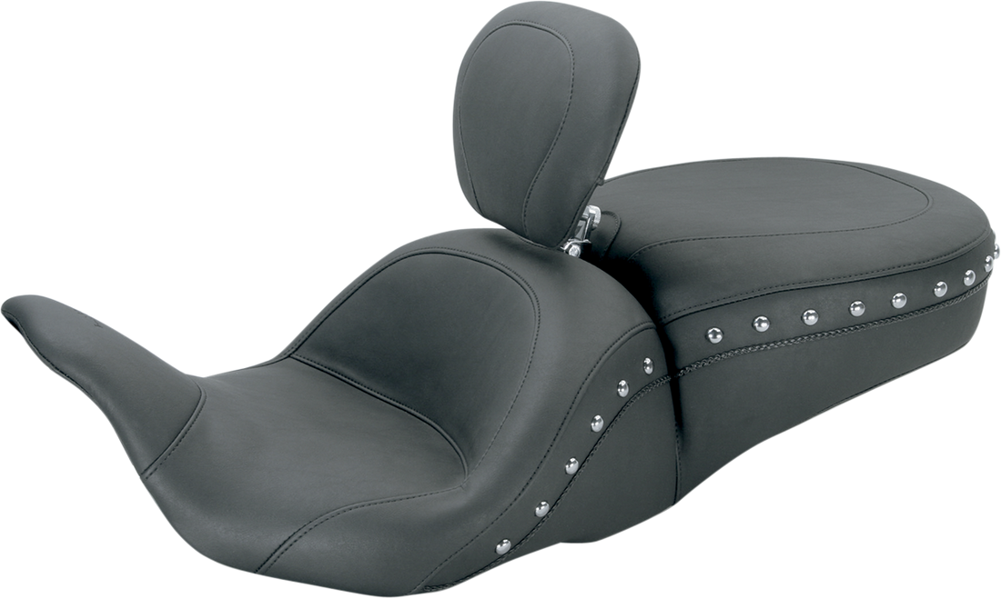 0801-0605 - MUSTANG Lowdown Seat with Driver Backrest - Chrome Studded 79704
