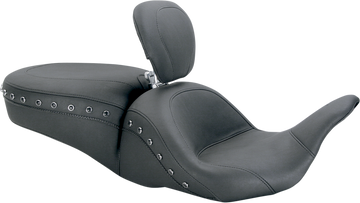 0801-0606 - MUSTANG Lowdown Seat with Driver Backrest - Black Studded 79705