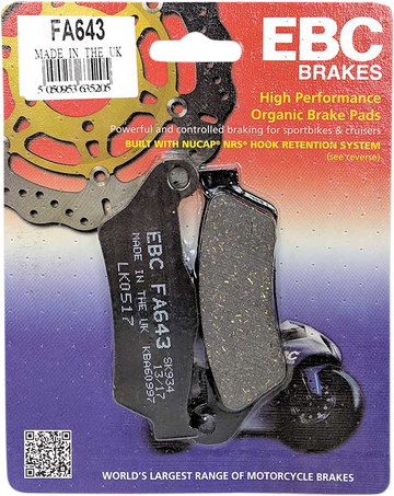 EBC Organic Brake Pads - FA643 FA643