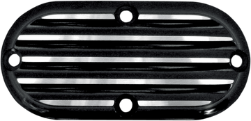 1107-0210 - JOKER MACHINE Inspection Cover - Black/Silver - Finned 06-95TC