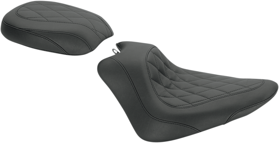 0802-0770 - MUSTANG Wide Tripper Rear Seat - Diamond - Black 76763