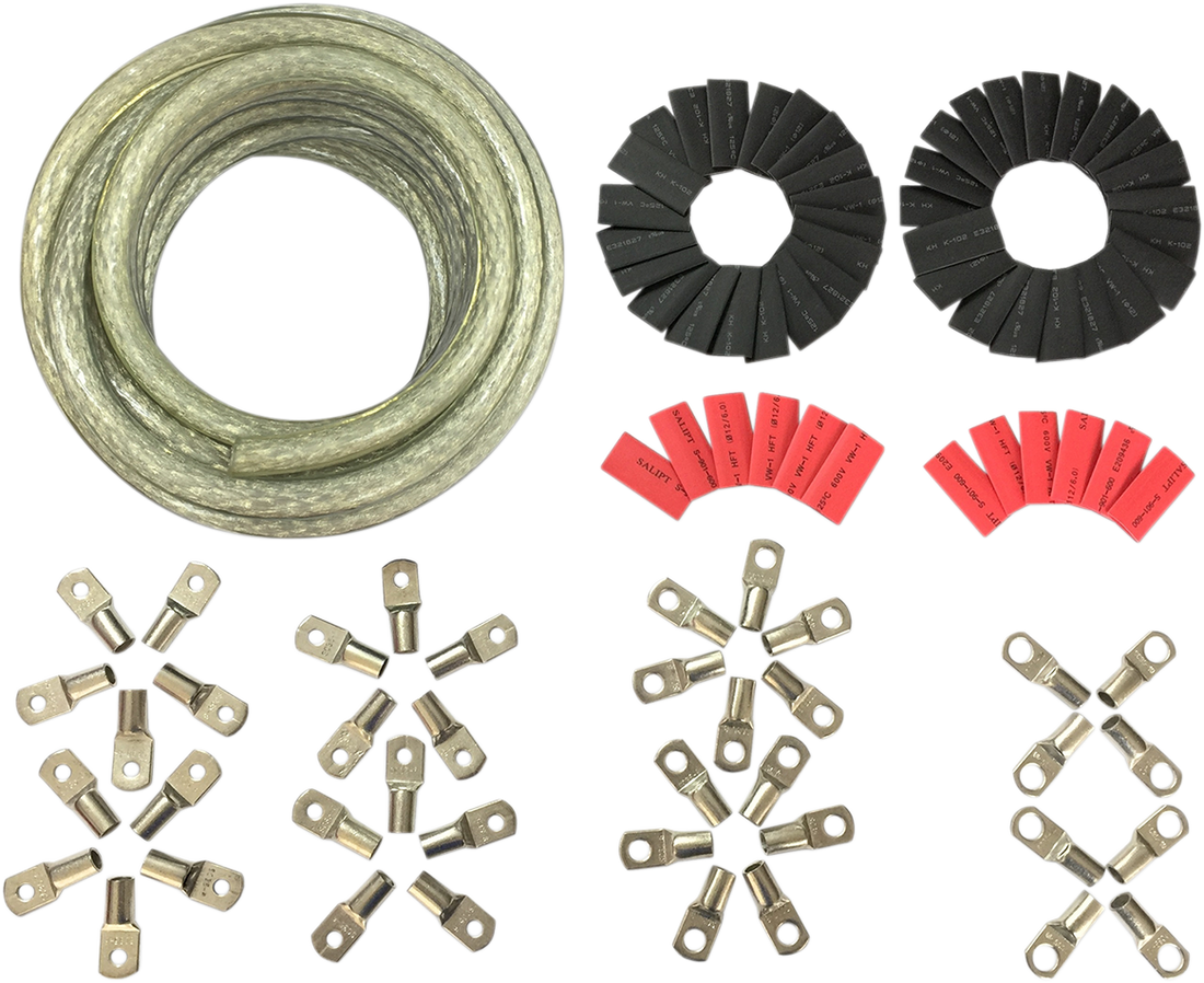 2113-0671 - DRAG SPECIALTIES Custom Battery Cable Kit  - Harley Davidson - Clear E25-0092CK