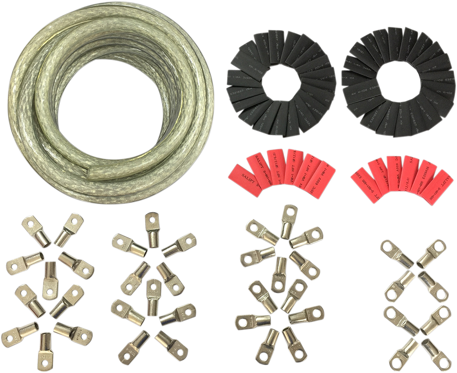 2113-0671 - DRAG SPECIALTIES Custom Battery Cable Kit  - Harley Davidson - Clear E25-0092CK