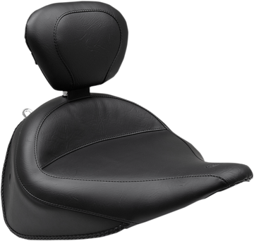 0802-0899 - MUSTANG Wide Solo Seat - With Backrest - Vintage - Black - Smooth 79916