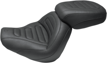 0802-1057 - MUSTANG Max Profile Solo Touring Seat - without Driver Backrest - Black - Trapezoid Stitch - FXFB/FXFBS 75887