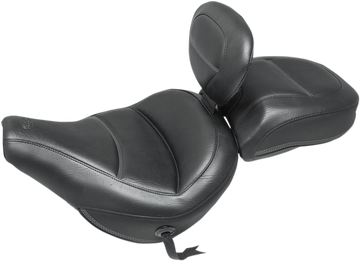 0802-1063 - MUSTANG Max Profile Solo Touring Seat - with Driver Backrest - Black - Original - FLHC/FLDE 79330