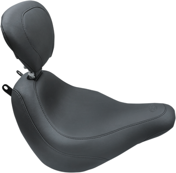 0802-1078 - MUSTANG Seat - Wide Tripper* Solo - with Backrest - Smooth - Black 79332