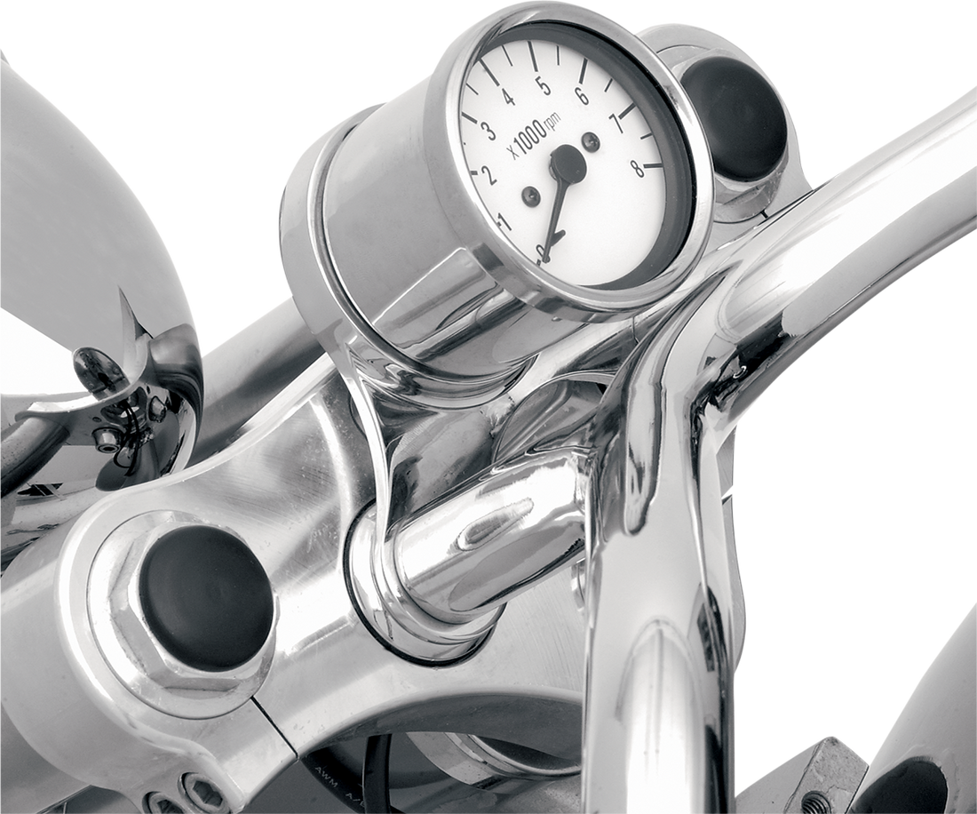 2210-0059 - DRAG SPECIALTIES Flat Mini Gauge Mount - Chrome - For 2.4" Diameter 2210-0059