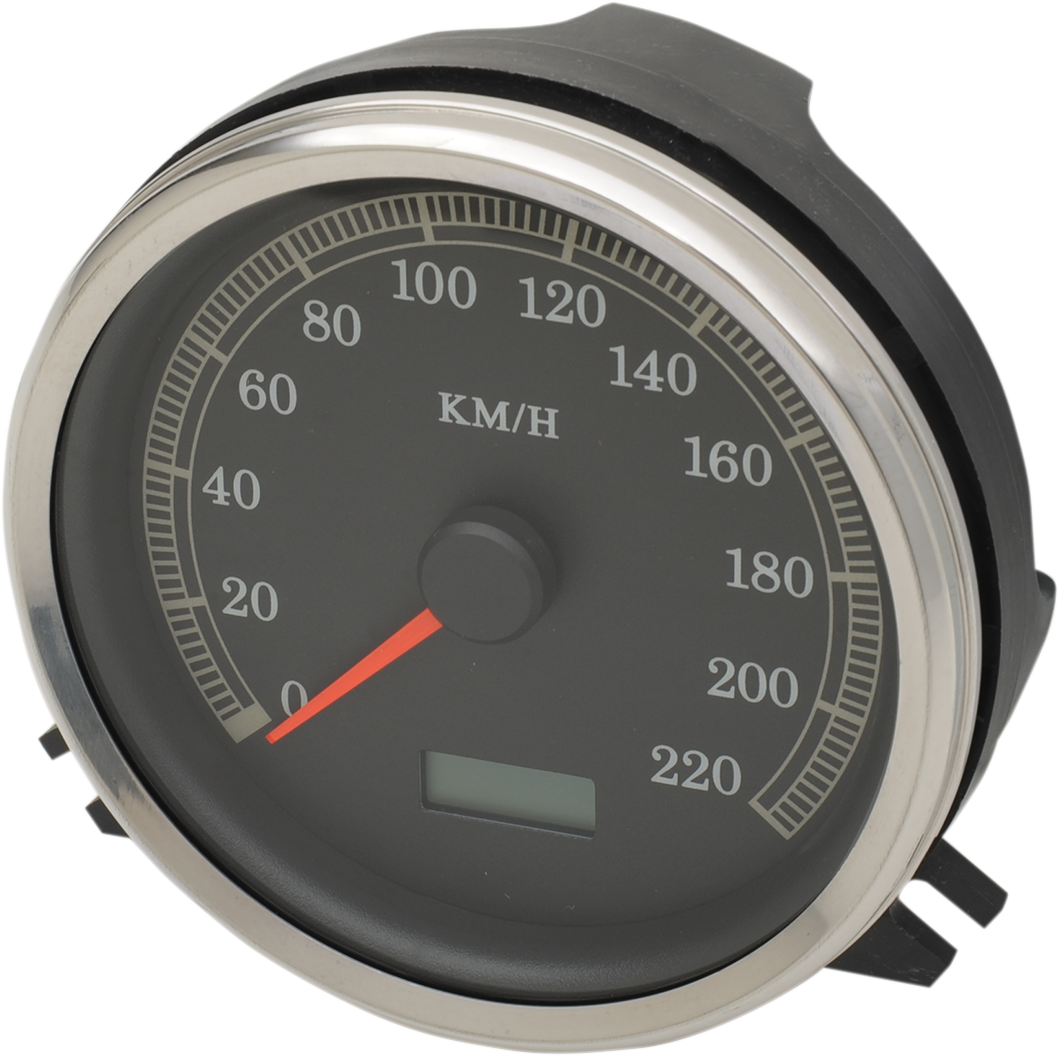 2210-0344 - DRAG SPECIALTIES Electronic KM/H Speedometer - Black Face 76436KMX