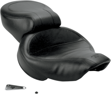 0803-0222 - MUSTANG Vintage Style Seat - Wide - Smooth - Black - Dyna '04-'05 75111