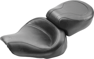 0803-0227 - MUSTANG Vintage Style Seat - Wide - Smooth - Black - Dyna '96-'03 75536