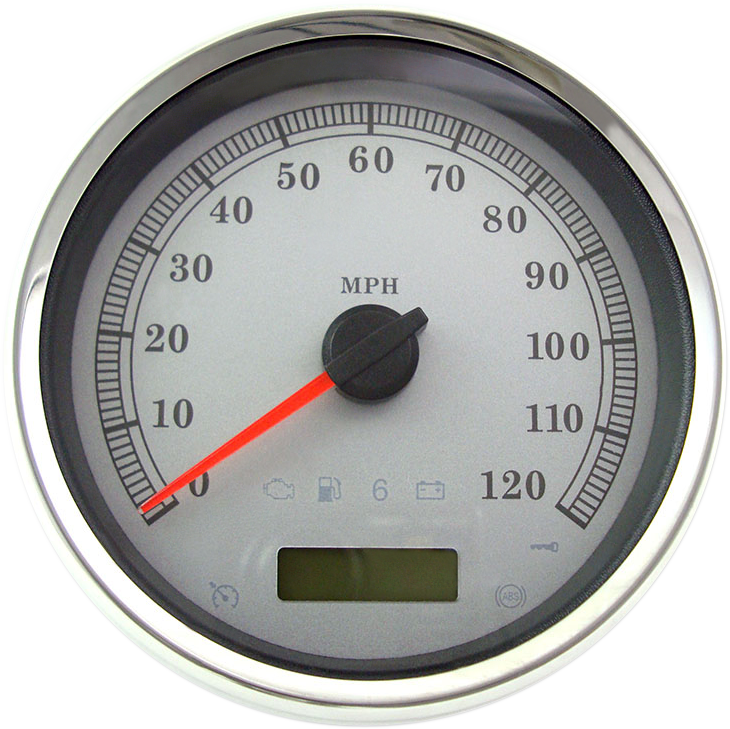 2210-0463 - DRAG SPECIALTIES Electronic Speedometer - Silver - 120 MPH 83104S