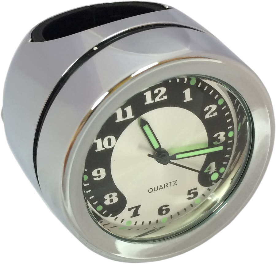 2212-0725 - DRAG SPECIALTIES Handlebar Mount Clock - Chrome - For 1" Bar O91-6821N