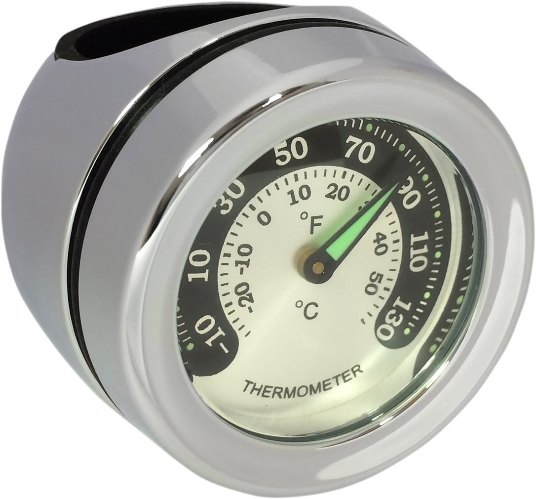 2212-0726 - DRAG SPECIALTIES Handlebar Mount Thermometer - Chrome - For 1.25" Bar O91-6822TN