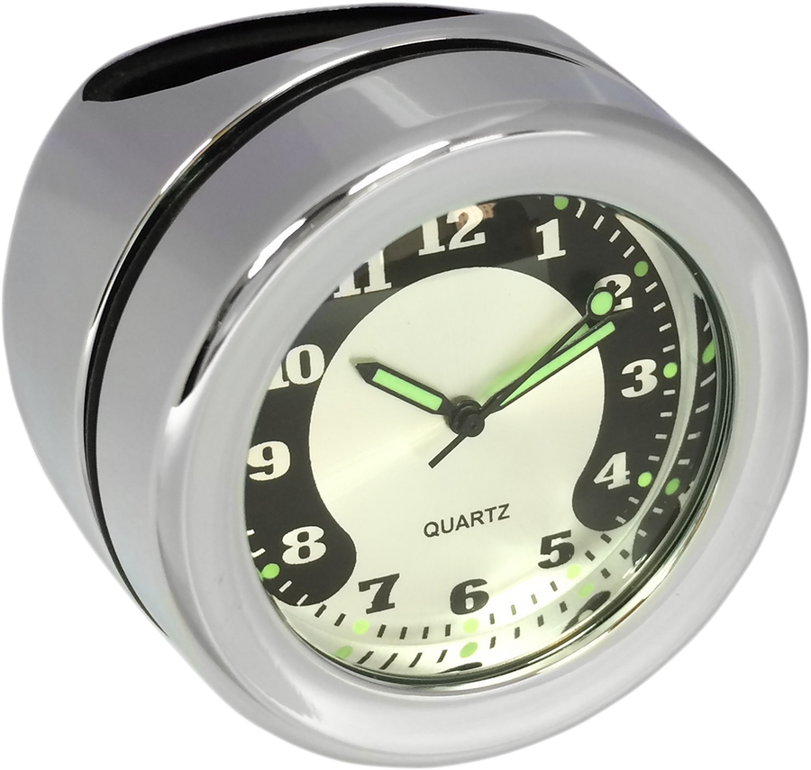 2212-0727 - DRAG SPECIALTIES Handlebar Mount Clock - Chrome - For 1.25" Bar O91-6822N