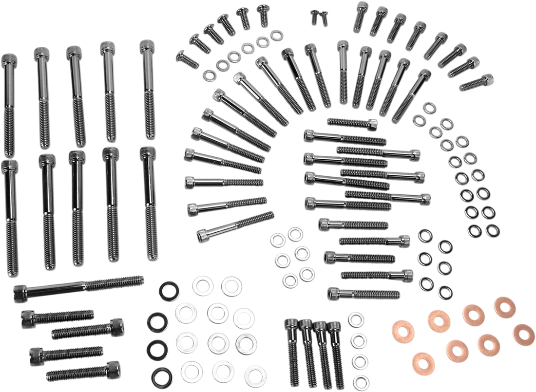 2401-0566 - DRAG SPECIALTIES Motor Knurled Bolt Kit MK694BK