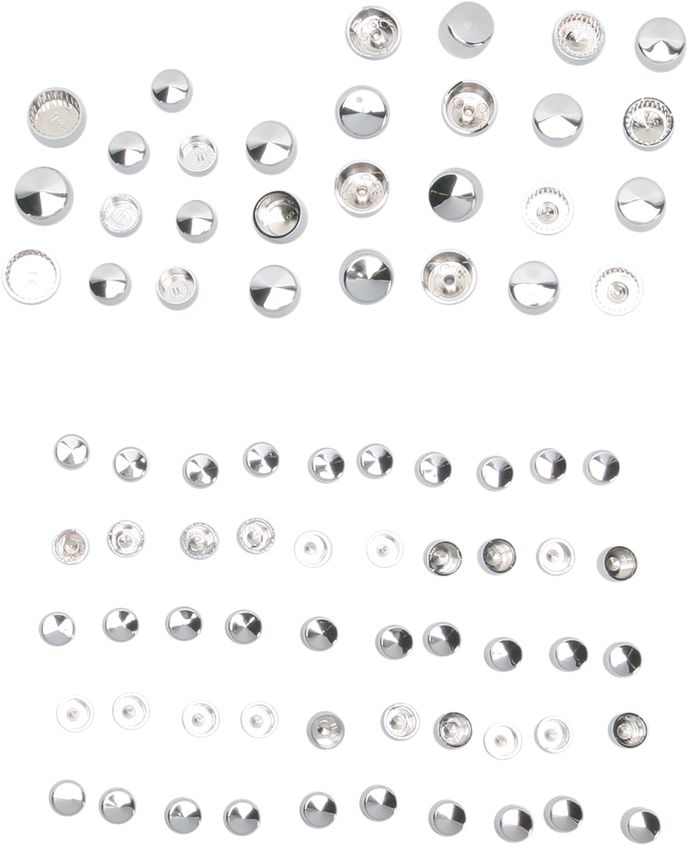 2401-0697 - DRAG SPECIALTIES Engine Bolt Covers - Chrome - Twin Cam 352118