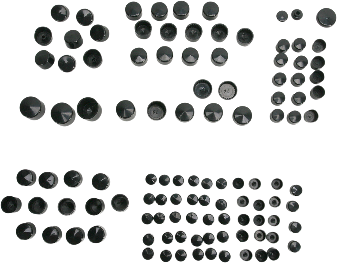 2401-0699 - DRAG SPECIALTIES Bolt Covers - Black 352001