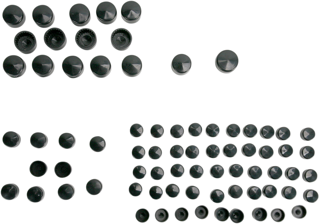 2401-0701 - DRAG SPECIALTIES Bolt Covers - Black 352003