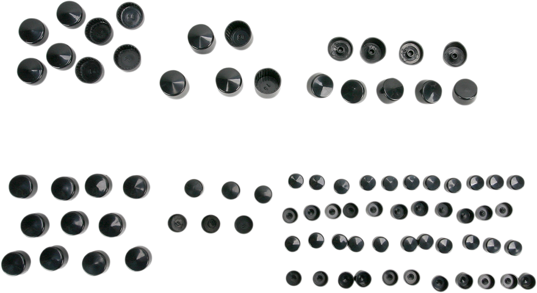 2401-0703 - DRAG SPECIALTIES Bolt Covers - Black 352005