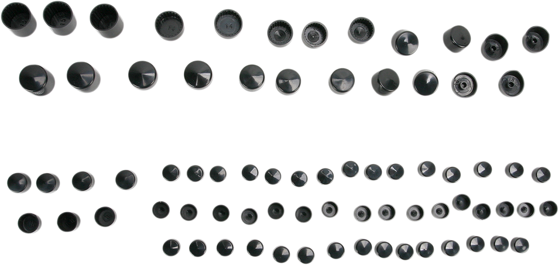 2401-0705 - DRAG SPECIALTIES Bolt Covers - Black 352007