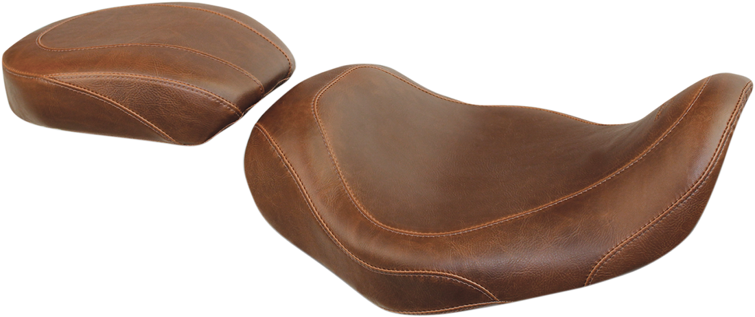 0803-0393 - MUSTANG Seat - Wide Tripper* Solo - without Backrest - Smooth - Brown 76702