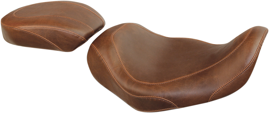 0803-0393 - MUSTANG Seat - Wide Tripper* Solo - without Backrest - Smooth - Brown 76702