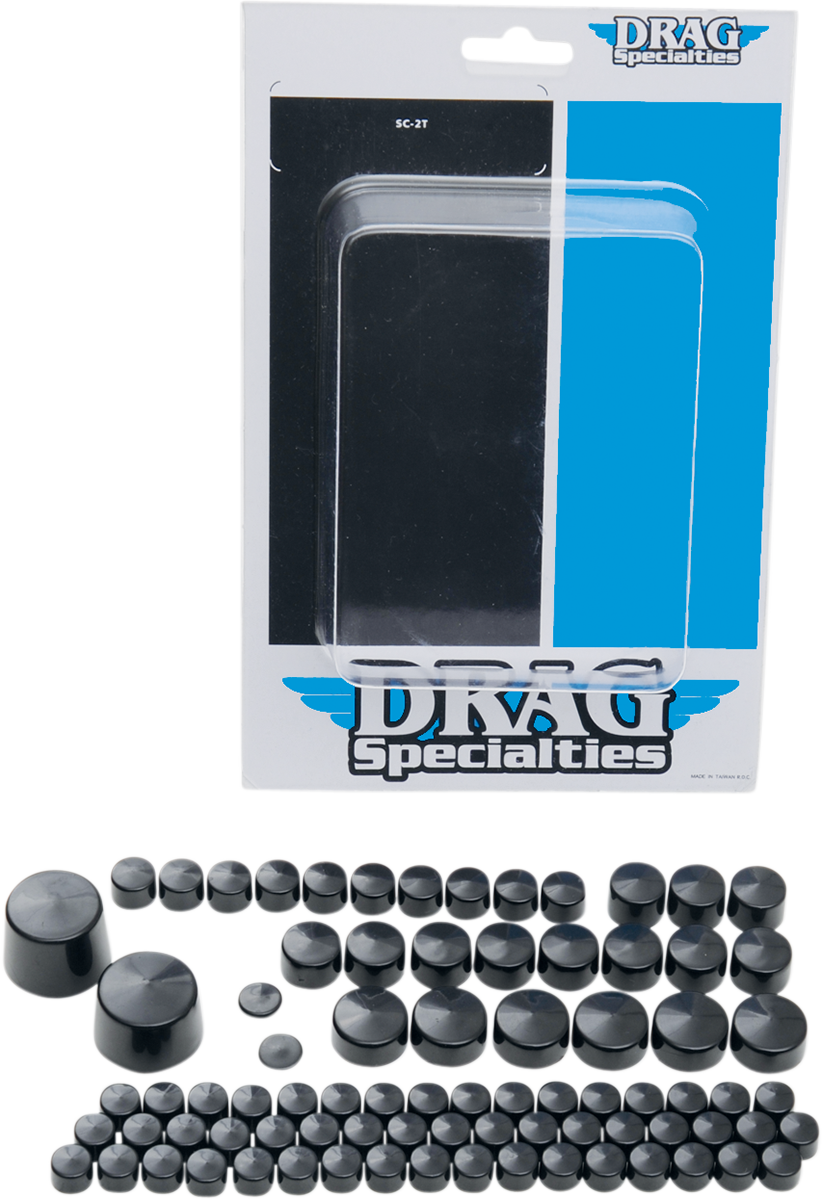 2401-0709 - DRAG SPECIALTIES Bolt Covers - Black 352012