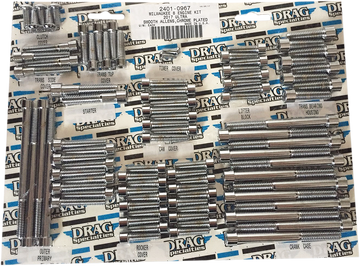 2401-0967 - DRAG SPECIALTIES Engine Smooth Allen Bolt Kit - Chrome - M8 MK775S