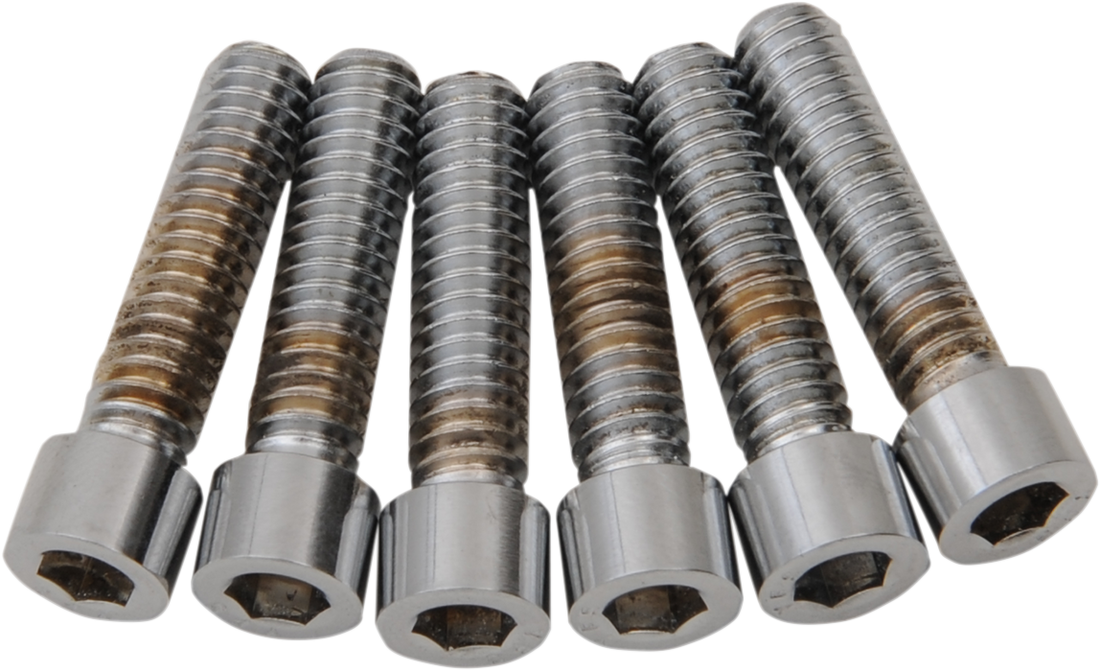 2401-0988 - DRAG SPECIALTIES Transmission Top Smooth Bolt Kit - Chrome - M8 MK786S