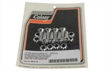 9814-16 - Tappet Block Screw Kit Chrome