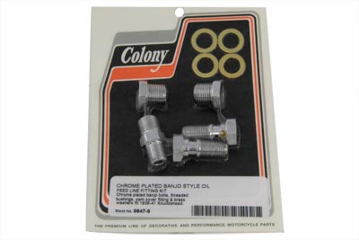 9847-9 - Oil Line Fitting Kit Chrome