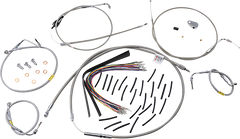 0662-0584 - BURLY BRAND Control Kit - Early Touring Bikes - 13" Bagger Bar Handlebars - Stainless B30-1296