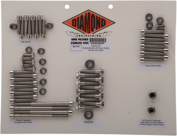 2401-1147 - DIAMOND ENGINEERING Engine Bolt Kit - FL/FX '18+ DE6526HP