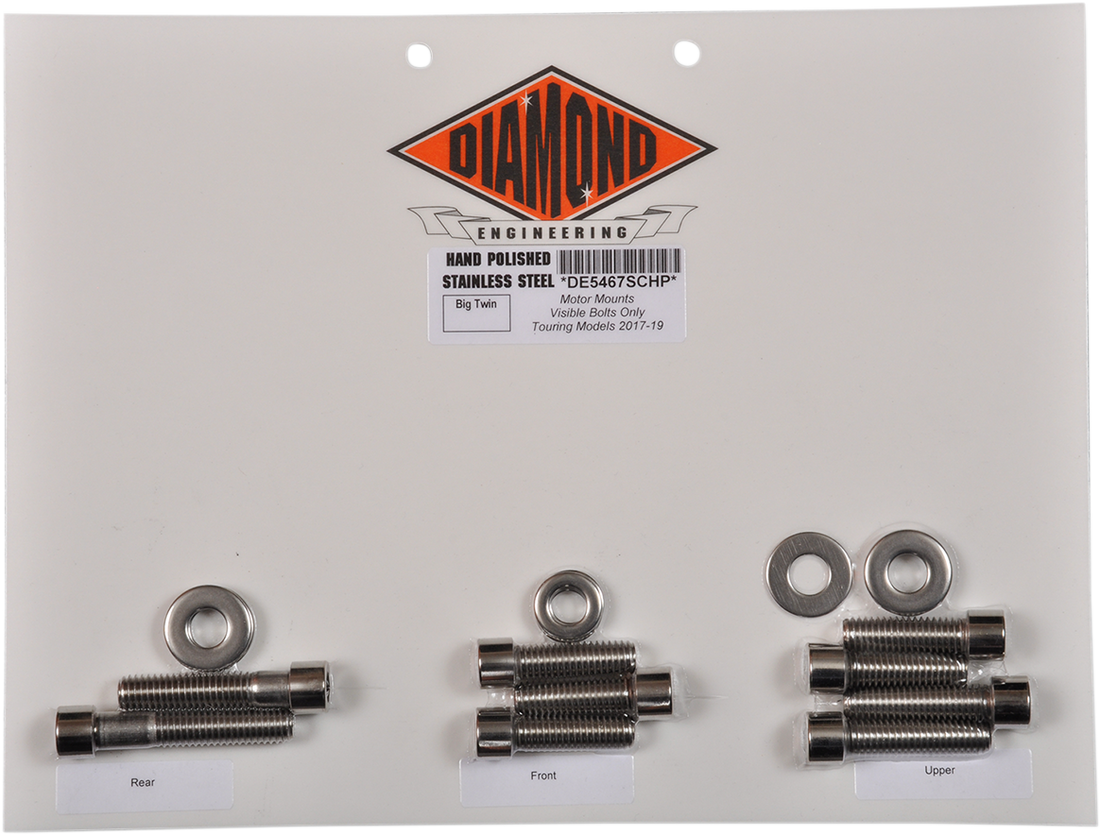 2401-1167 - DIAMOND ENGINEERING Motor Mount Bolt Kit - Touring '17+ DE5467SCHP