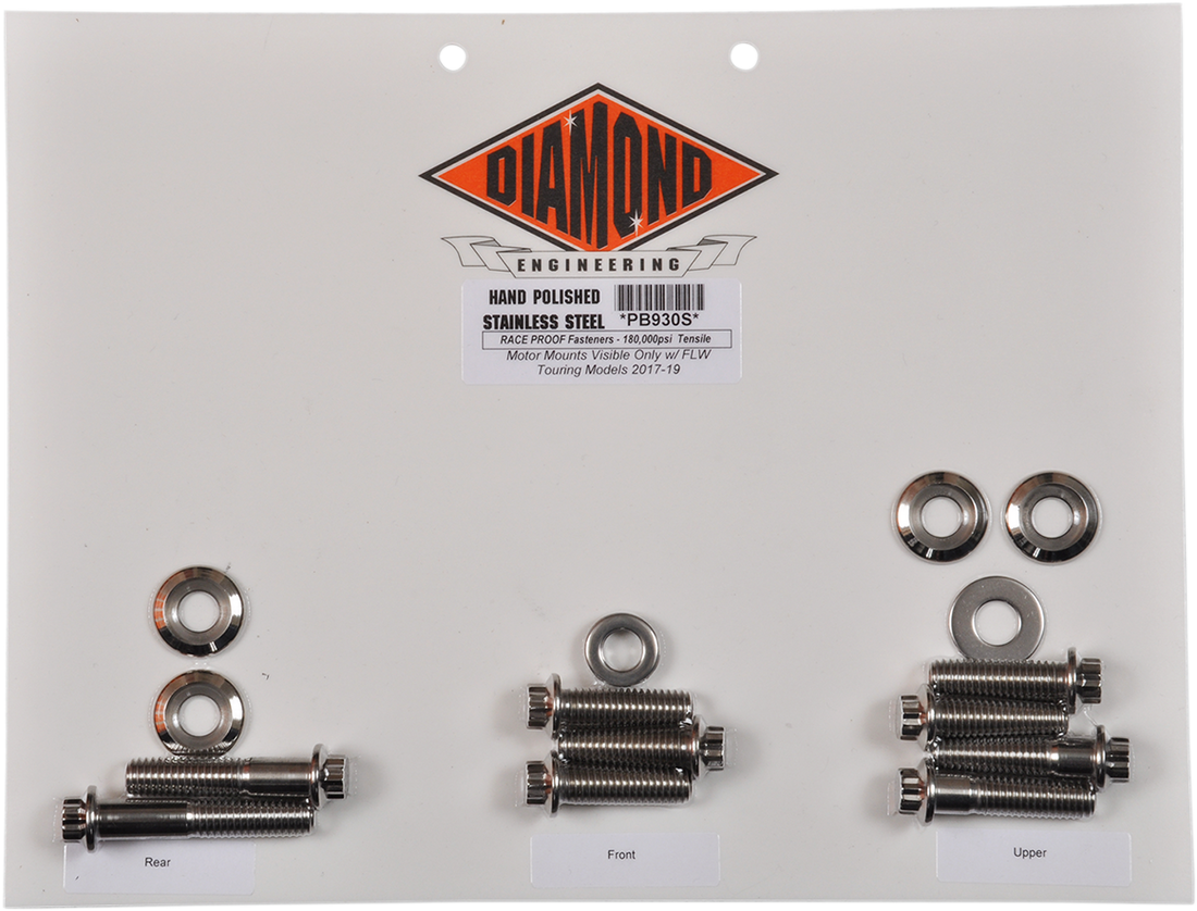 2401-1184 - DIAMOND ENGINEERING 12-Point Motor Mount Bolt Kit - Touring '17+ PB930S