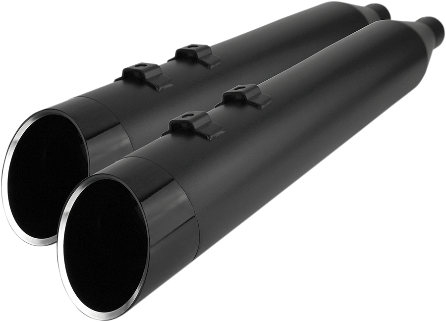 1801-1448 - KHROME WERKS Mufflers - Black with Edge Tip 202855