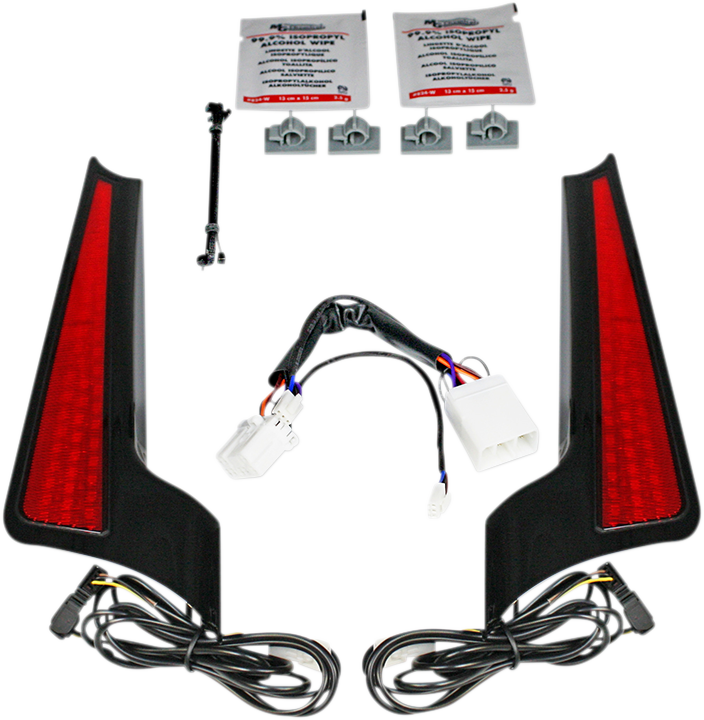 2040-2520 - CUSTOM DYNAMICS Fascia LED Light Panels - Black/Red CD-FASCIA-HD-RB