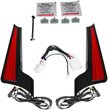 2040-2520 - CUSTOM DYNAMICS Fascia LED Light Panels - Black/Red CD-FASCIA-HD-RB