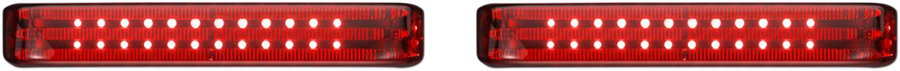 2040-2581 - CUSTOM DYNAMICS Saddlebag LED Lights - Sequential - Chrome/Red PB-SBSEQ-SS6-CR