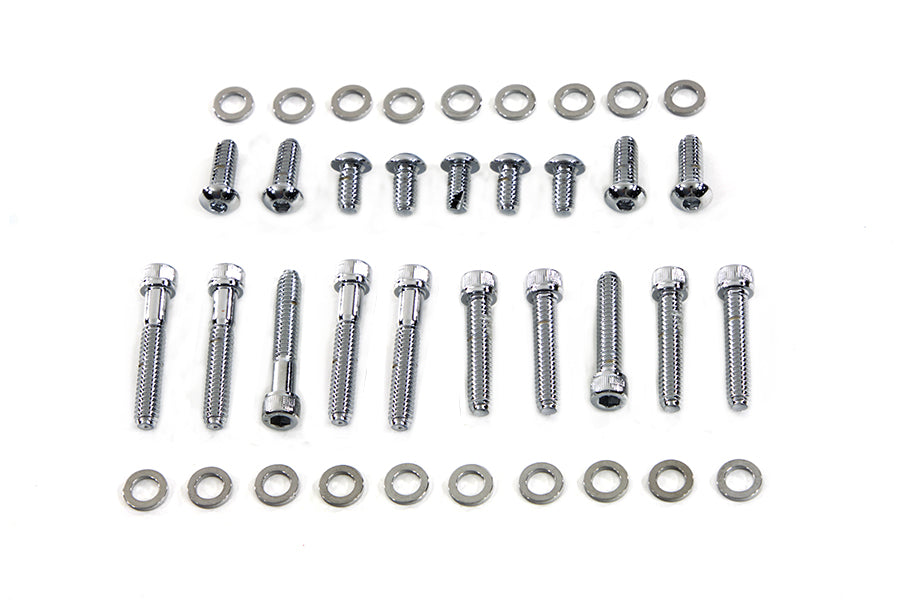 9959-38T - Primary Cover Screw Kit Knurled Chrome