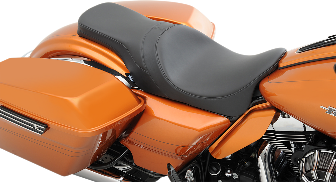 0801-1264 - DRAG SPECIALTIES Forward Positioned Predator 2-Up Seat - Solar Leather 0801-1264