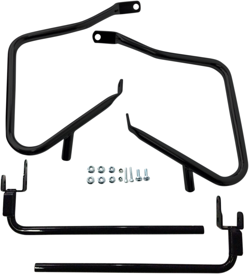 3501-1242 - DRAG SPECIALTIES Saddlebag Support Kit - '14-'22 FLT - Black 21028B